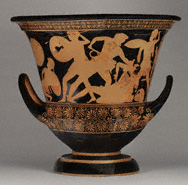 Mixing Vessel with Greeks Battling Amazons / Syleus Painter
