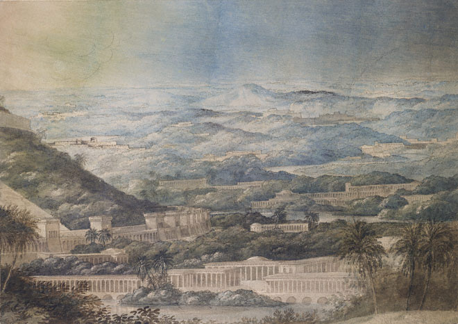 Imaginary Landscape with Colonnades / Gandy