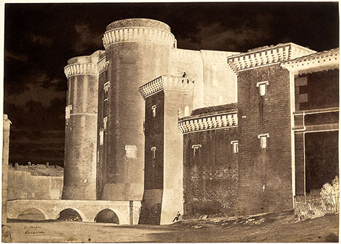 Tarascon, 1852, Charles Nègre, waxed paper negative with selectively applied pigment. The J. Paul Getty Museum