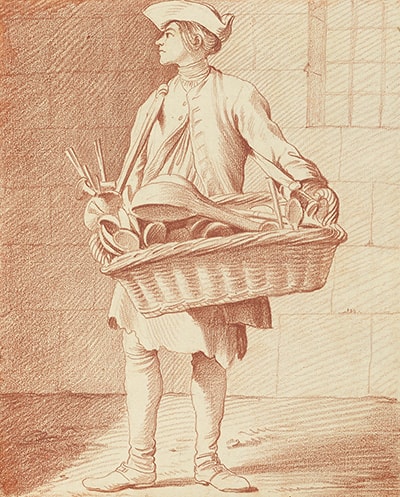 Peddler Selling Pans and Spoons