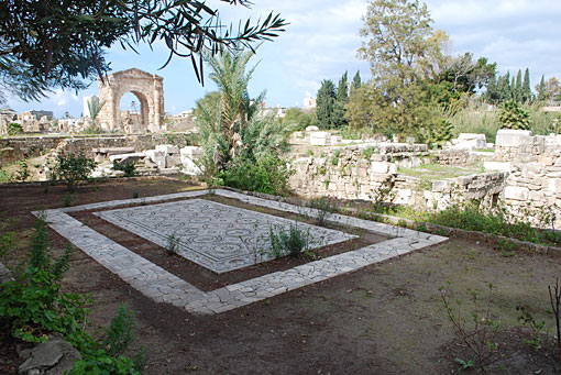 Mosaic pavement in Tyre, Lebanon