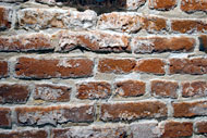 salt deposits on masonry
