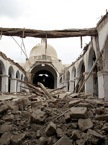 2007 earthquake damage, Santuario de Yauca church