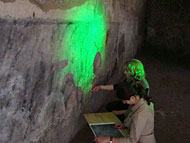 field testing grouts at Herculaneum