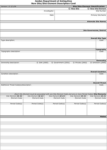site card for MEGA-Jordan database