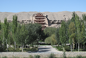 nine-story pagoda at Mogao Grottoes