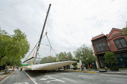 protective canopy being lifted
