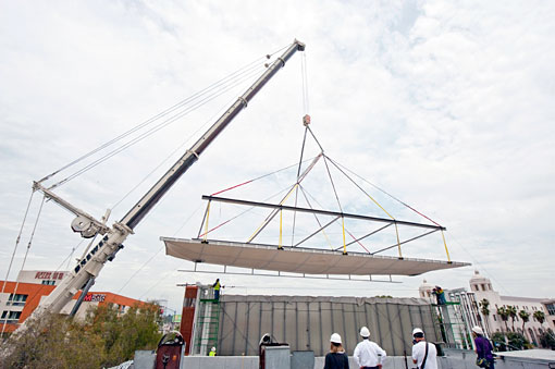 installation of canopy
