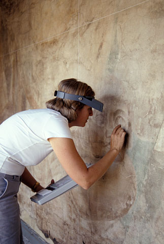 conservator doing documentation
