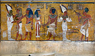 conservators at work in Tutankhamen's tomb