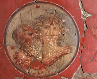 detail of Herculaneum wall painting