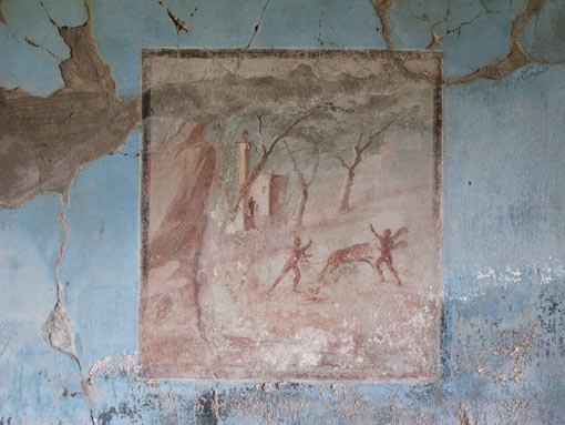 detail - wall painting scene
