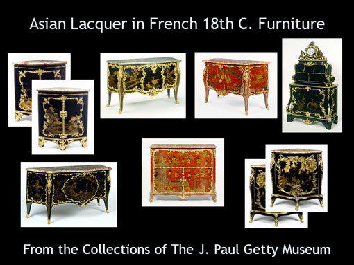 Eighteenth century French furniture with lacquer panels