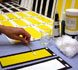 Test cleaning an acrylic paint sample