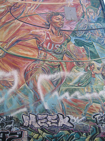 detail of wall mural - El Nuevo Fuego