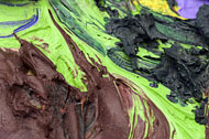 modern paints very close up