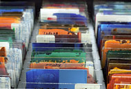 glass slides ready for testing