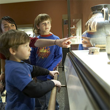 Children enjoying an Art Odyssey in the Villa galleries.