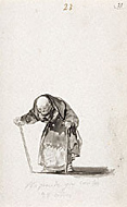 Drawing: He Can No Longer at the Age of 98, Francisco José de Goya y Lucientes, 1819–1823