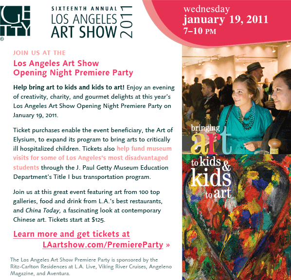 This week - L.A. Art Show Premiere Party