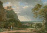 Classical Landscape with Figures and Sculpture/ Valenciennes
