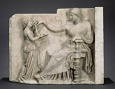 Gravestone of a Woman with Her Attendant/ Greek