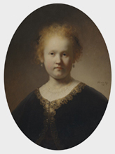Portrait of a Girl Wearing a Gold-Trimmed Cloak / Rembrandt van Rijn