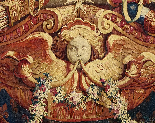 The Portiere of the Chariot of Triumph (detail), 1699-1703 or 1715-17, design by Charles Le Brun; woven at the Gobelins Manufactory, Paris; wool and silk. The J. Paul Getty Museum