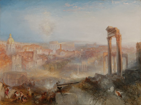 Modern Rome-Campo Vaccino, exhibited 1839, J. M. W. Turner, oil on canvas. The J. Paul Getty Museum