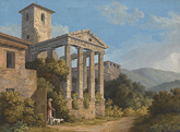 The Temple of Hercules in Cori near Velletri / Hackert