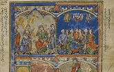 Scenes from the Life of David (detail), leaf from the Morgan Picture Bible, about 1250, Northern France, unknown artist. The J. Paul Getty Museum