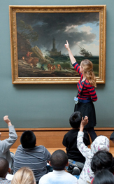 Students discover stories in art at the Getty Center.