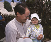 Getty visitors in the Central Garden