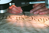 Conservator working on the U.S. Constitution