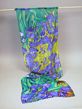 Irises in silk - our new scarf inspired by Van Gogh