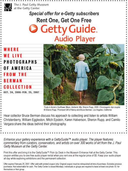 Rent one GettyGuide audio player, get one free