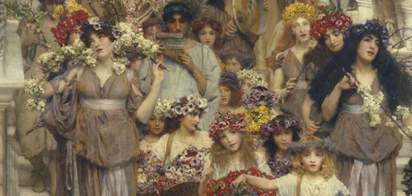 Spring (detail), 1894, Lawrence Alma Tadema. Oil on canvas. The J. Paul Getty Museum