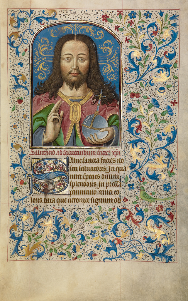 Arenberg Hours; Willem Vrelant and workshop (Flemish, died 1481, active 1454 - 1481); Bruges, Belgium; early 1460s; Tempera colors, gold leaf, and ink on parchment bound between wood boards covered with purple velvet; Leaf: 25.6 × 17.3 cm (10 1/16 × 6 13/16 in.); Ms. Ludwig IX 8 No description of this image is available.