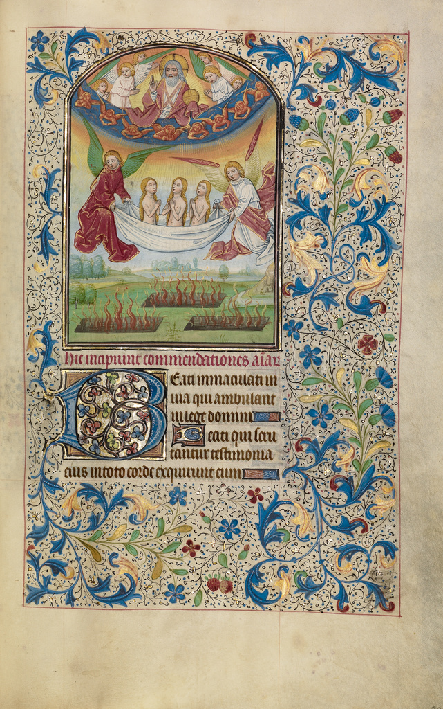 The Last Judgment; Willem Vrelant (Flemish, died 1481, active 1454 - 1481); Bruges, Belgium; early 1460s; Tempera colors, gold leaf, and ink on parchment; Leaf: 25.6 x 17.3 cm (10 1/16 x 6 13/16 in.); Ms. Ludwig IX 8, fol. 221 No description of this image is available.