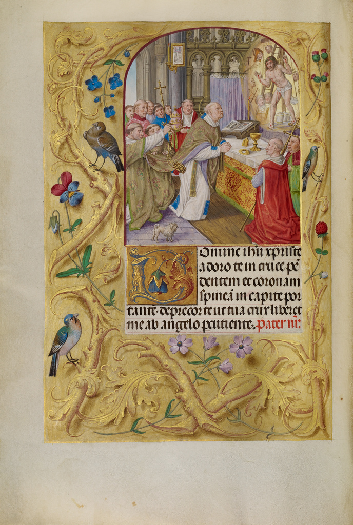 The Mass of Saint Gregory; Master of the Lübeck Bible (Flemish, about 1485 - about 1520); about 1510 - 1520; Tempera colors, gold, and ink on parchment; Leaf: 23.2 × 16.7 cm (9 1/8 × 6 9/16 in.); Ms. Ludwig IX 18 (83.ML.114), fol. 272v; Rights Statement: No Copyright - United States The Mass of Saint Gregory; Master of the Lübeck Bible (Flemish, about 1485 - about 1520); about 1510 - 1520; Tempera colors, gold, and ink on parchment; Leaf: 23.2 × 16.7 cm (9 1/8 × 6 9/16 in.); Ms. Ludwig IX 18 (83.ML.114), fol. 272v; Rights Statement: No Copyright - United States