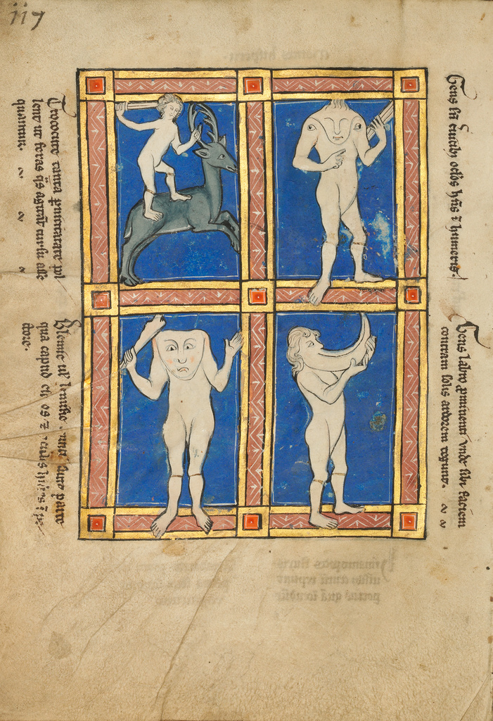 De Natura Avium; De Pastoribus et Ovibus; Bestiarium; Mirabilia Mundi; Philosophia Mundi; On the Soul; Unknown, Hugo of Fouilloy (French, about 1110 - about 1173/1174), and William of Conches (about 1080 - before 1154); Thérouanne ?, France (formerly Flanders); 1278 to 1299; Tempera colors, pen and ink, gold leaf, and gold paint on parchment bound between pasteboard covered with paneled calf; Leaf: 23.3 × 16.4 cm (9 3/16 × 6 7/16 in.); Ms. Ludwig XV 4 No description of this image is available.