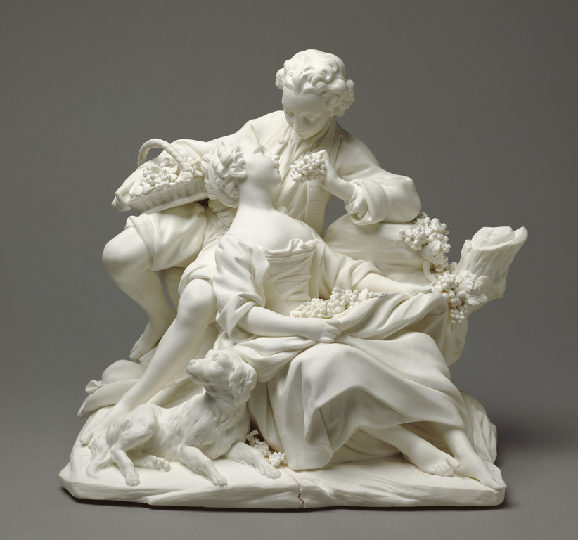 Pair of Figure Groups The Flute Lesson (Le Flûteur) and The Grape