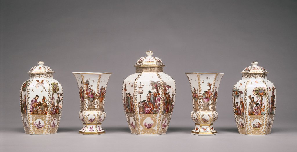 Assembled Set Of Five Vases Getty Museum