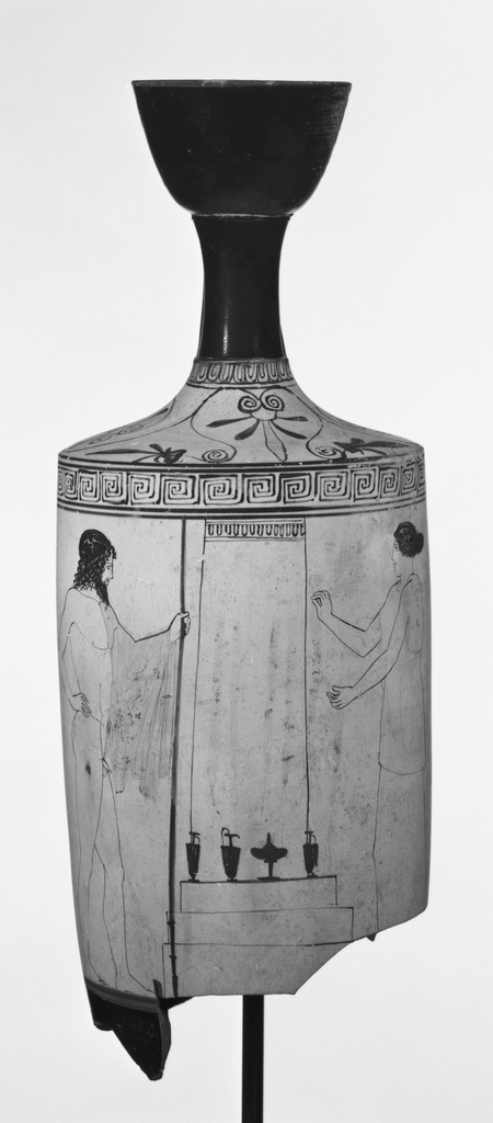 Attic White Ground Lekythos Getty Museum