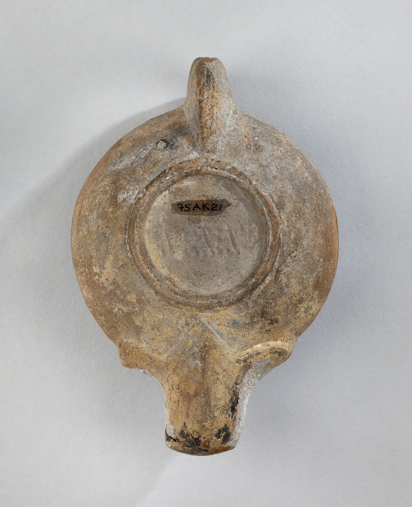 Oil Lamp with a Representation of the Port of Alexandria (Getty Museum)