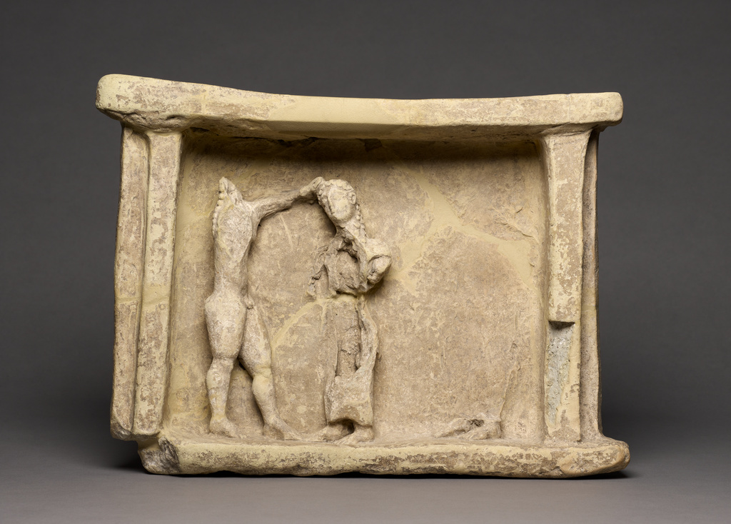 Relief with Orestes and Clytemnestra (Getty Museum)