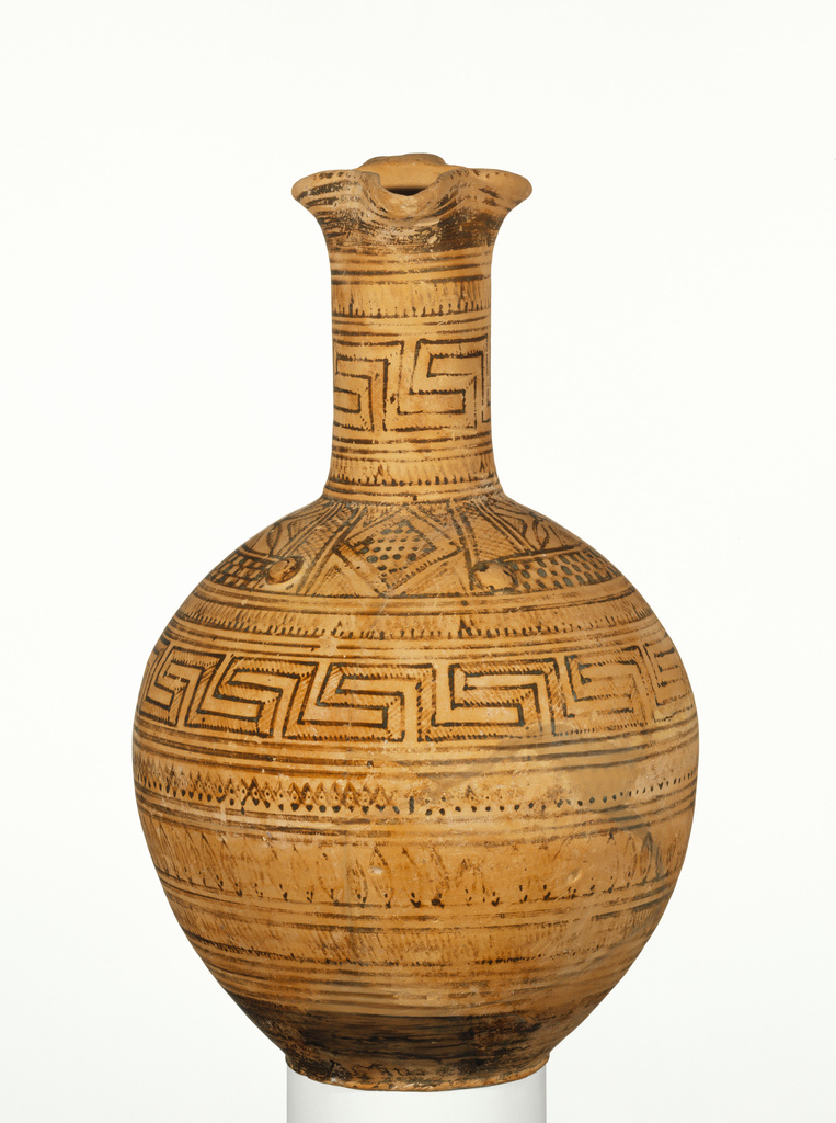 Attic Geometric Trefoil Oinochoe Getty Museum