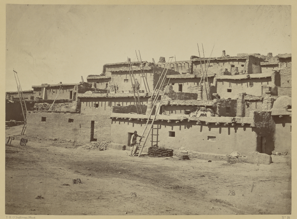 Section of South Side of Zuni Pueblo, New Mexico (Getty Museum)