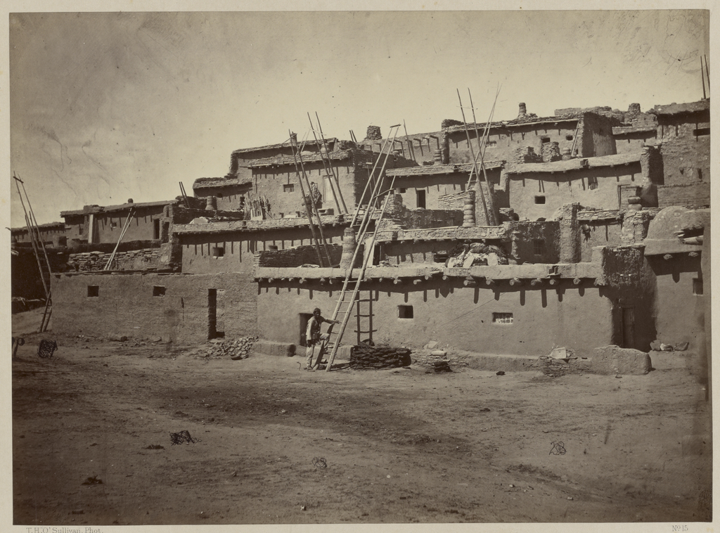 Section of South Side of Zuni Pueblo, New Mexico (Getty Museum)