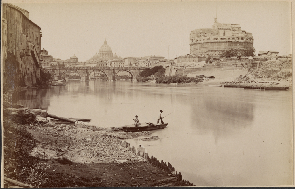 [Rome from the Tiber River] (Getty Museum)